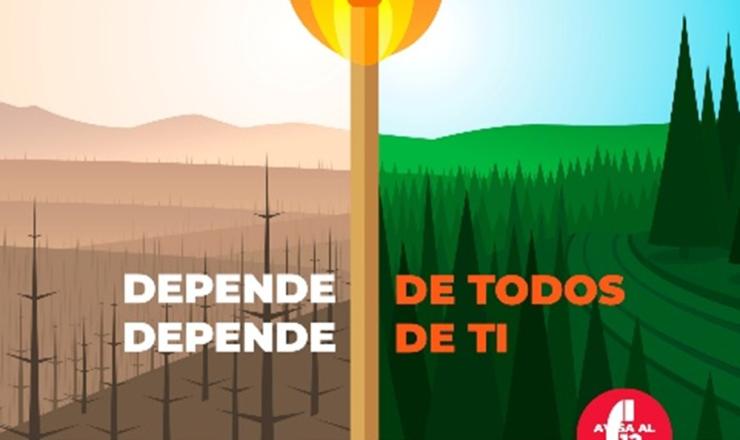 Figura 1. Depende de todos, depende de ti. Centro para la Defensa conta el Fuego